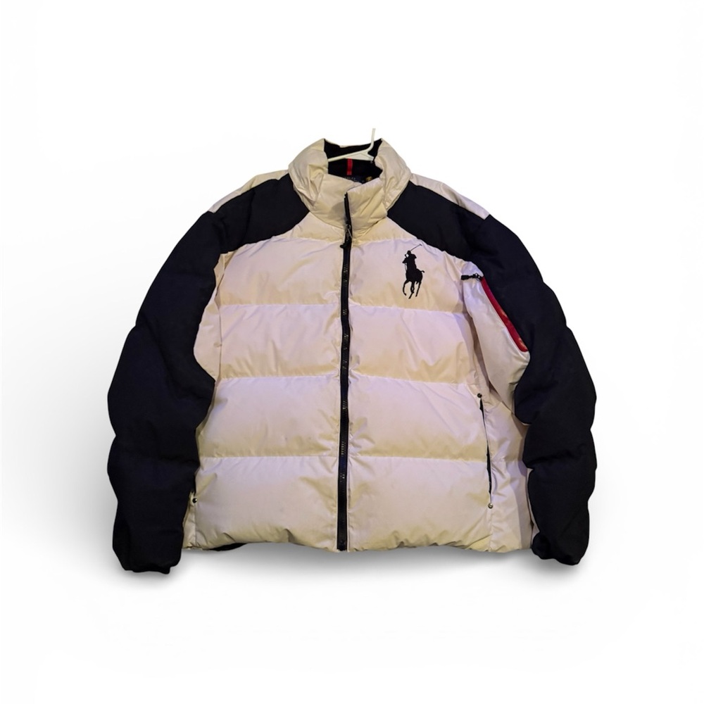 Polo by Ralph Lauren Men's White and Black Puffer Jacket